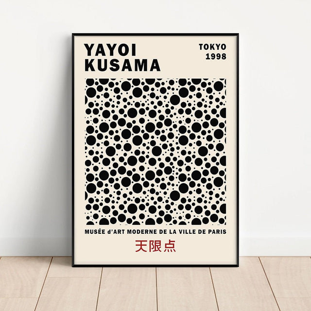 Yayoi Kusama Abstract Line Dots Canvas Poster Modern Art