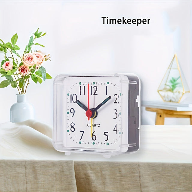 Simple White Square Alarm Clock