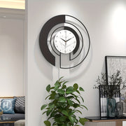 Timeless Geometry Black Metal Wall Clock