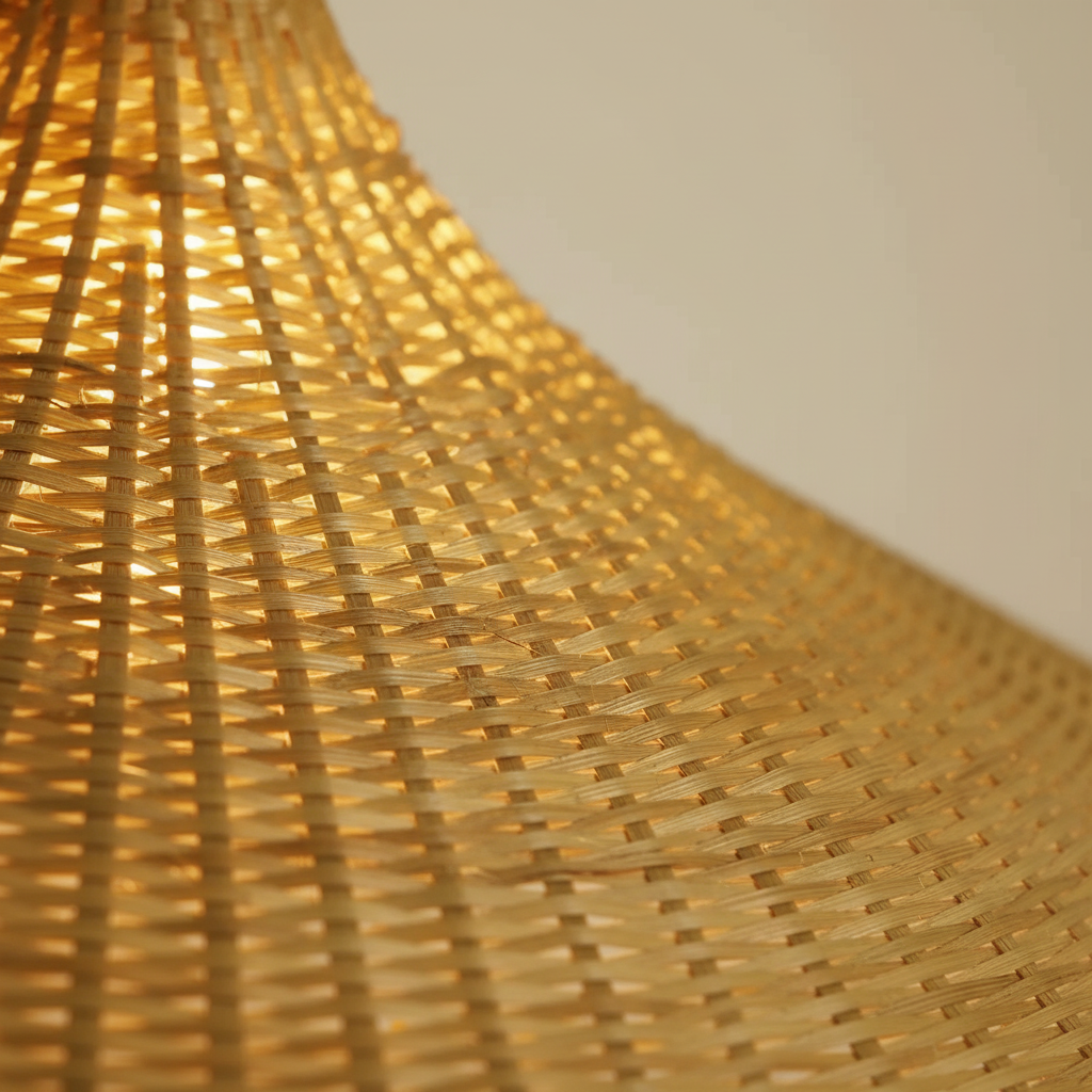 Hand-Woven Bamboo Pendant Hanging Lamp