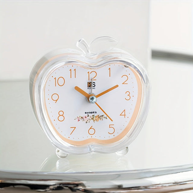 Luminous Orchard - Apple-Shaped Alarm Clock with Night Light