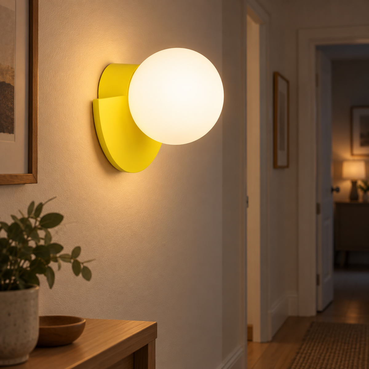 Nordic semicircle wall light in a modern interior – editorial lifestyle image two