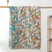 Painting Style Flower Reversible Bath Towel-1
