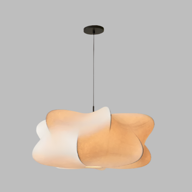 Japanese Wabi Sabi Silk Pendant Light – Minimalist Lighting for Stylish Spaces