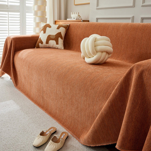 Durable Pet Friendly Herringbone Sofa Cover - Modern, Stylish & Durable Sofa Protection
