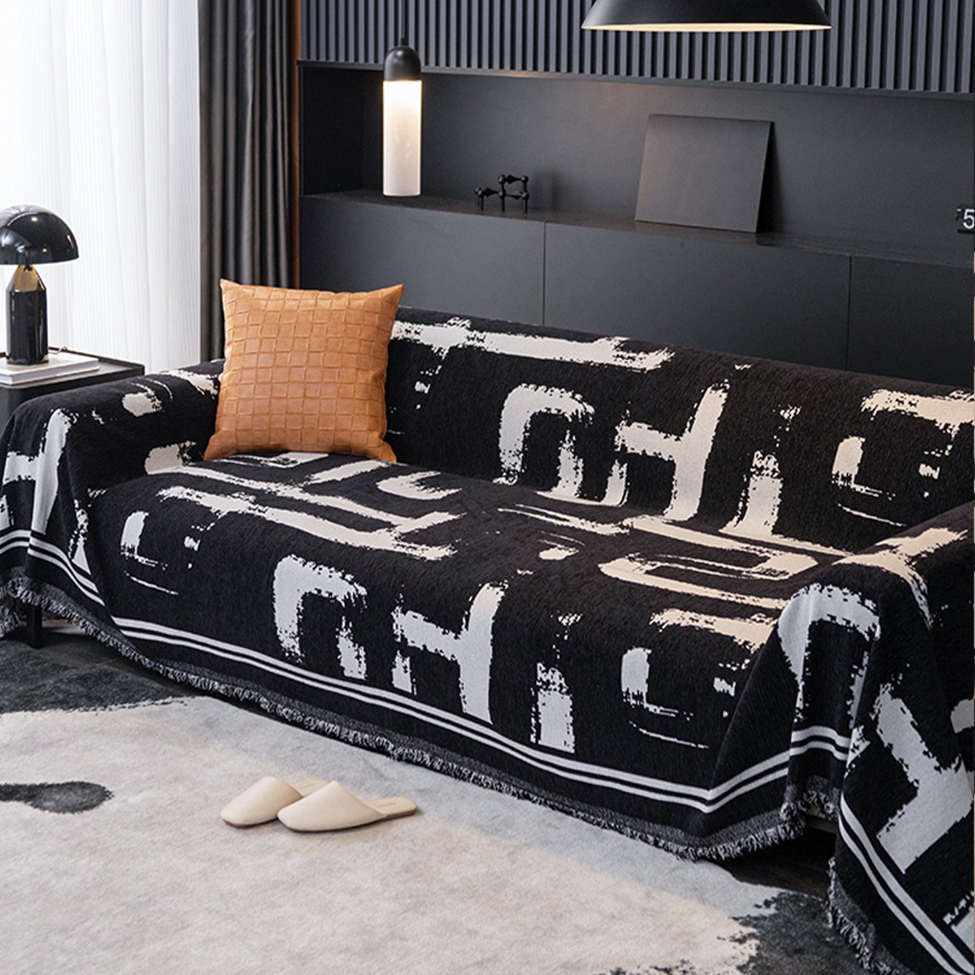 Monochrome Chic Sofa Cover - Modern, Stylish & Durable Sofa Protection