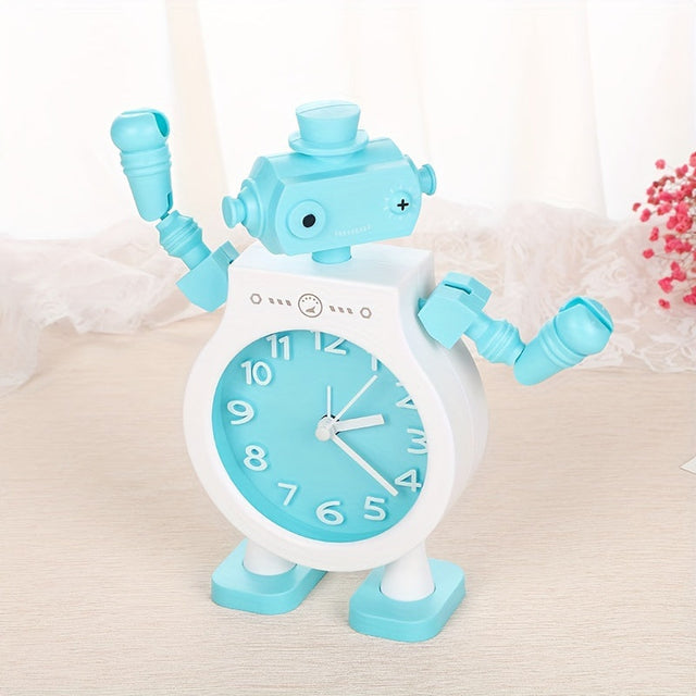 Fun Cartoon Robot Alarm Clock with Sleep Timer for Kids