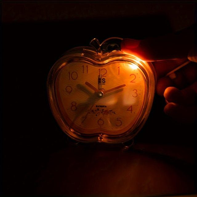 Luminous Orchard - Apple-Shaped Alarm Clock with Night Light