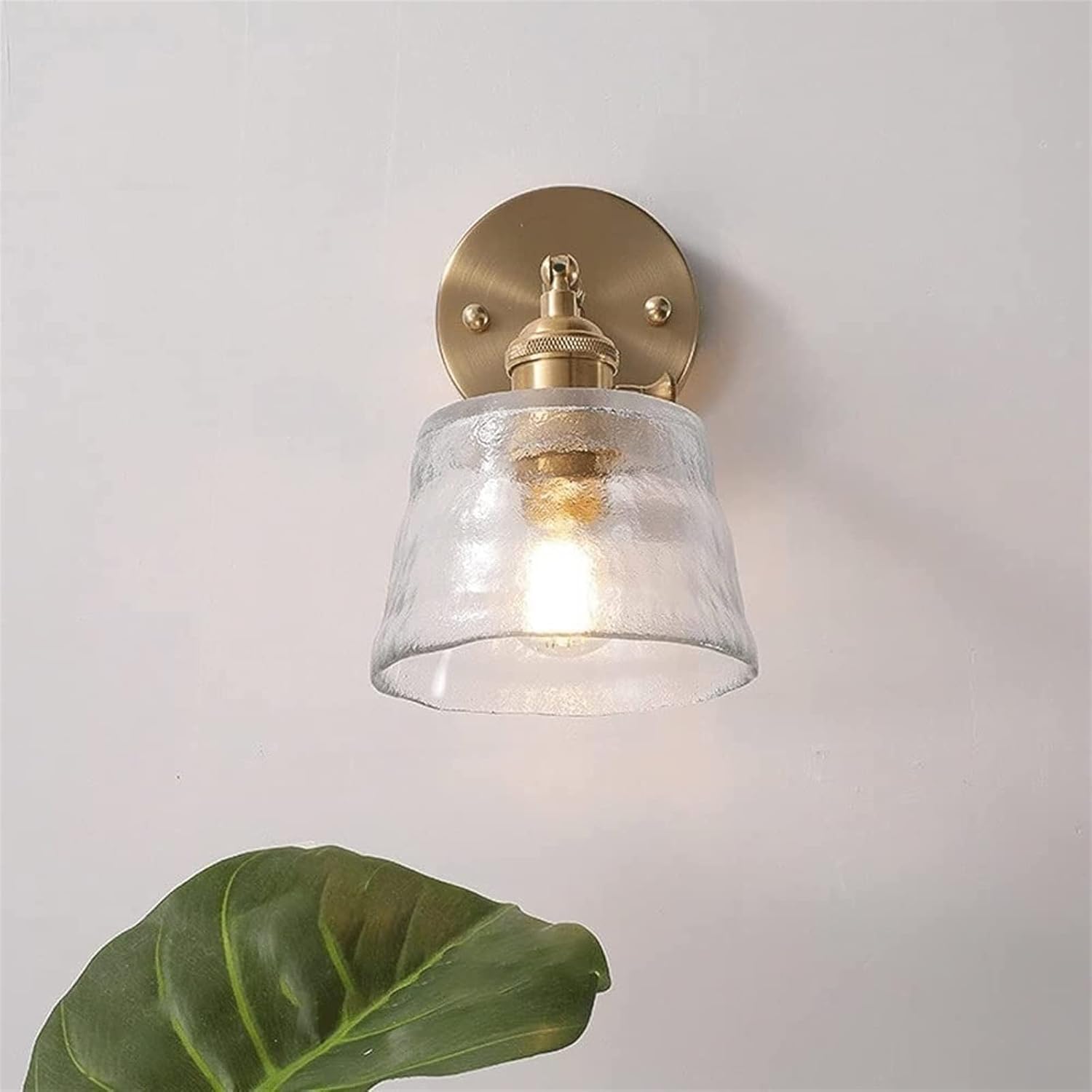 1-Bulb Adjustable Glass Wall Sconce 10