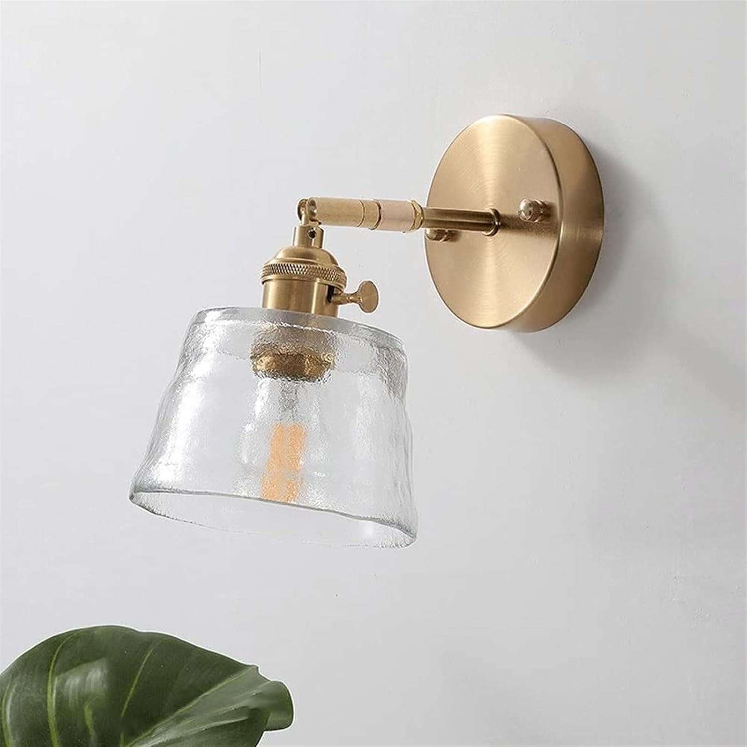 1-Bulb Adjustable Glass Wall Sconce 9