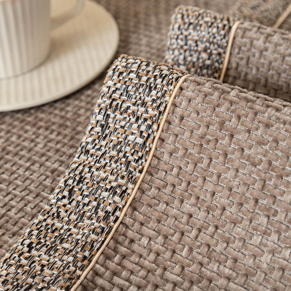 All-Season Modern Tweed Woven Chenille Anti-Slip Cover