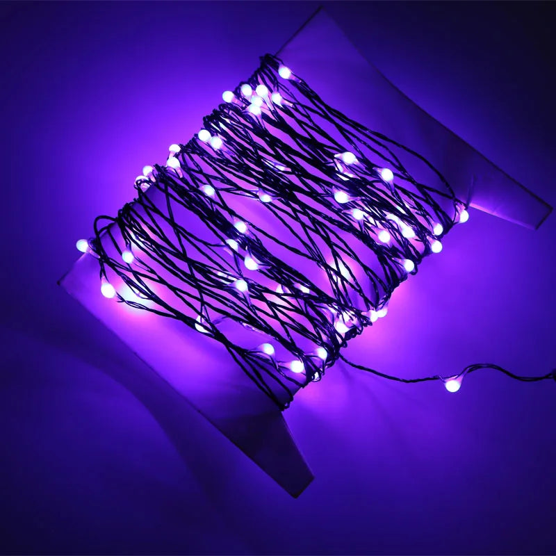 10M 100 LED Outdoor Fairy Lights in Orange and Purple – Waterproof Halloween String Lights for Indoor and Outdoor Decoration 3