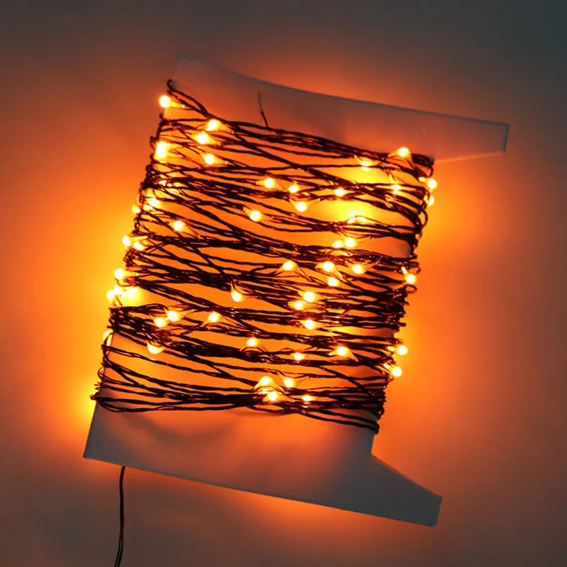 10M 100 LED Outdoor Fairy Lights in Orange and Purple – Waterproof Halloween String Lights for Indoor and Outdoor Decoration 4