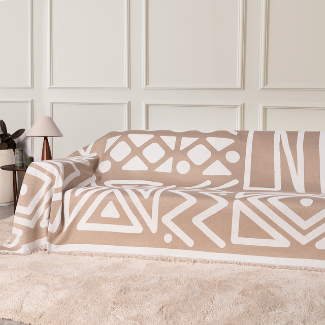 Geometric Boho Style Sofa Cover - Modern, Stylish & Durable Sofa Protection