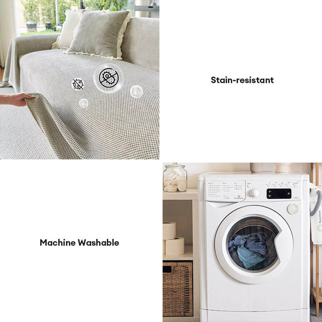 Soft Corduroy Warm Waffle Weave Couch Cover for Comfort