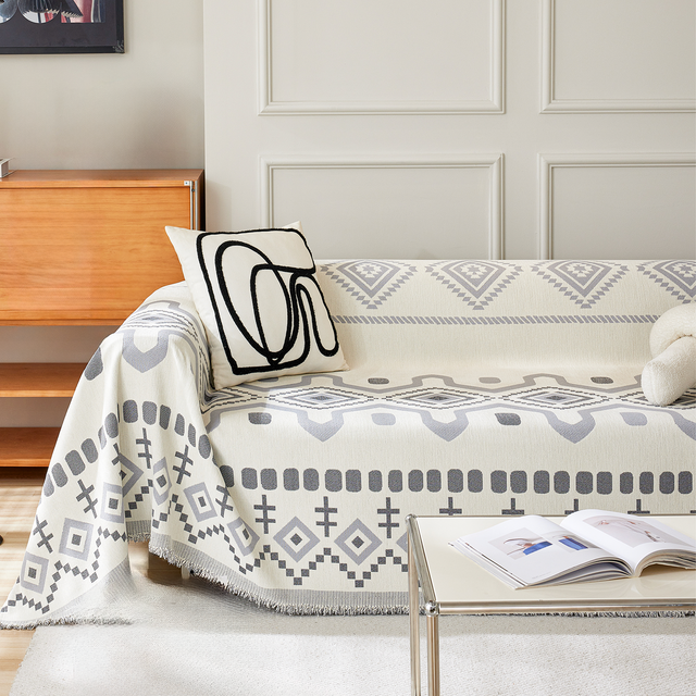 Geometric Boho Sofa Cover - Modern, Stylish & Durable Sofa Protection