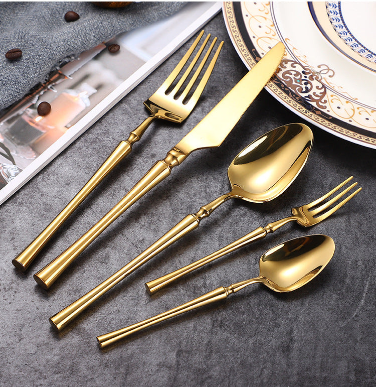  Serena Shine Gold Cutlery Set-2