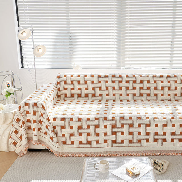 Cozy Winter Crosshatch Style Sofa Cover - Modern, Stylish & Durable Sofa Protection