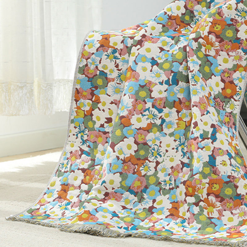 Painting Style Flower Reversible Bath Towel-6