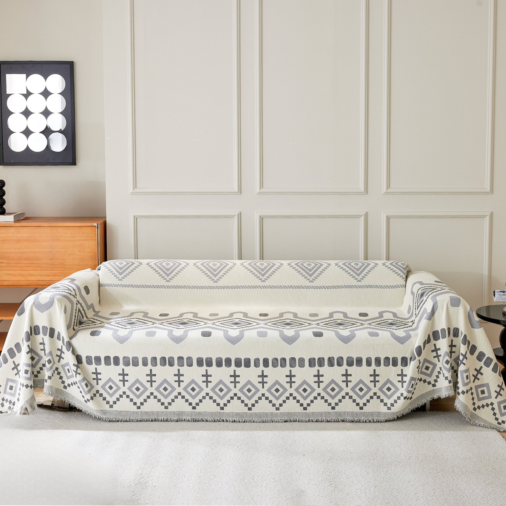 Geometric Boho Sofa Cover - Modern, Stylish & Durable Sofa Protection