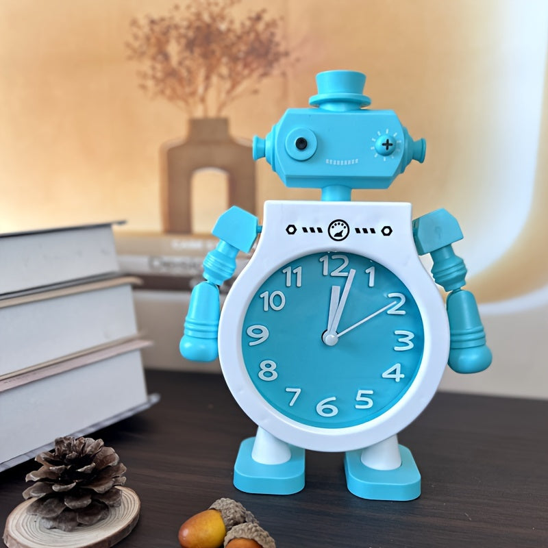Fun Cartoon Robot Alarm Clock with Sleep Timer for Kids