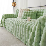 Luxe Ripple Faux Fur Sofa Cover - Modern, Stylish & Durable Sofa Protection