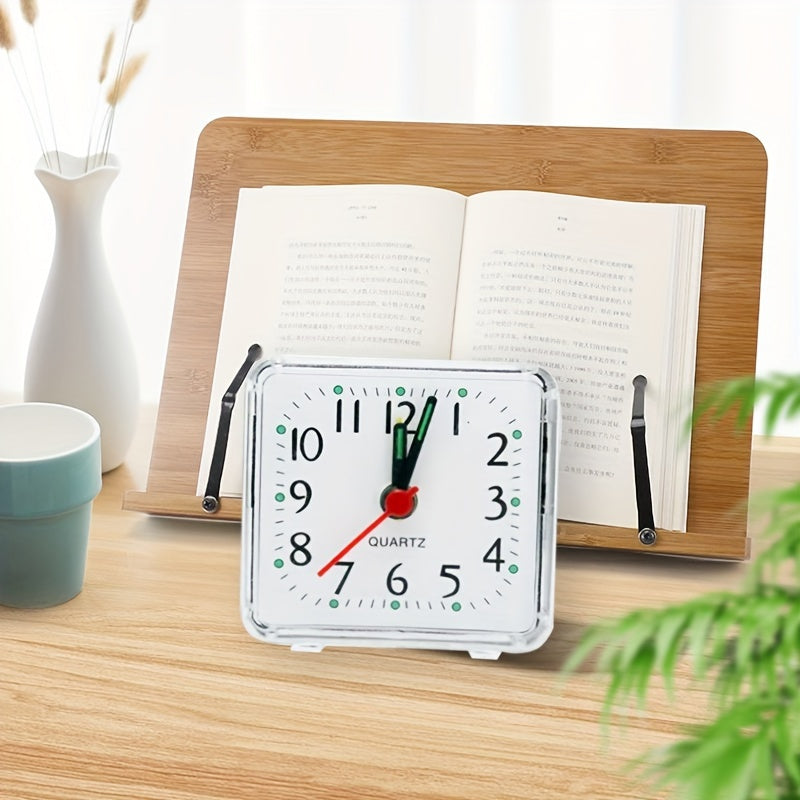 Simple White Square Alarm Clock