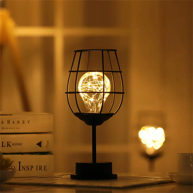 Classic Bedside Orson Decanter Table Light with LED Warm Glow