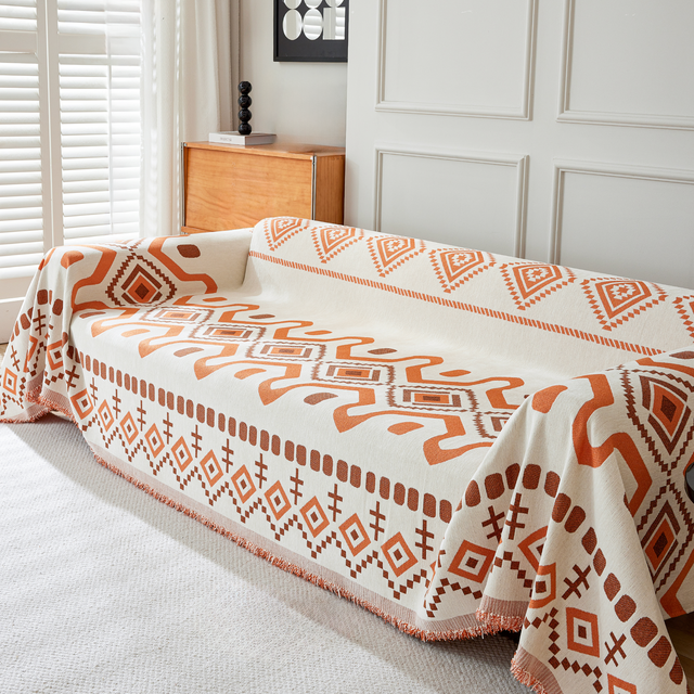 Geometric Boho Sofa Cover - Modern, Stylish & Durable Sofa Protection