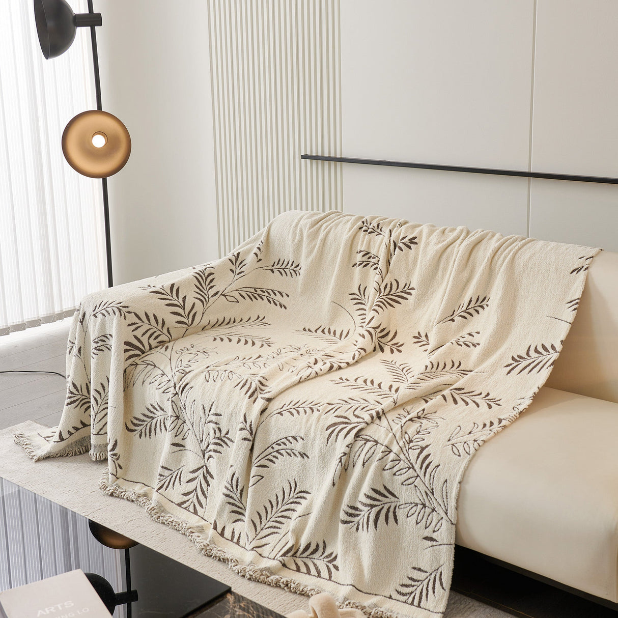 Cozy Winter Botanicals Sofa Cover - Modern, Stylish & Durable Sofa Protection
