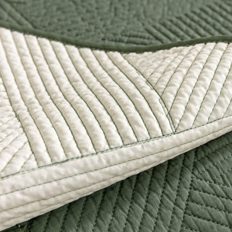 Minimalist All-Season Solid Cotton Geometric Couch Cover