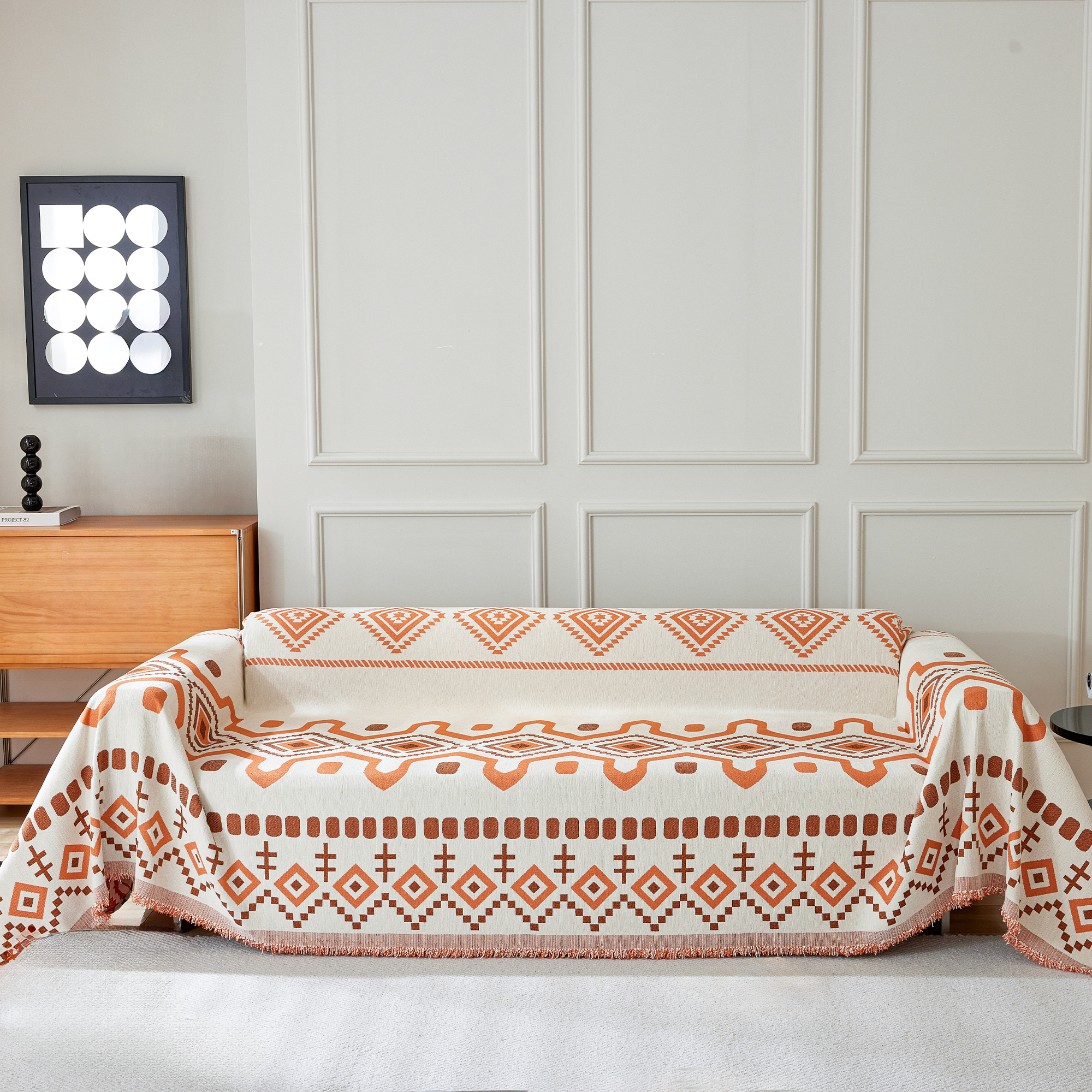 Geometric Boho Sofa Cover - Modern, Stylish & Durable Sofa Protection