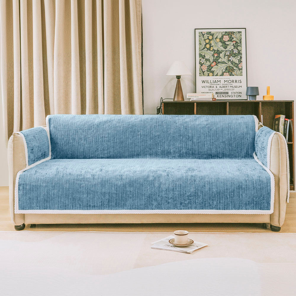 All-Season Anti-Slip Striped Pet Rug Furniture Protector