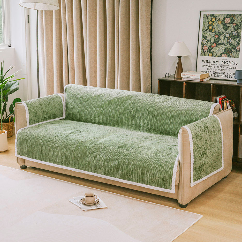 All-Season Anti-Slip Striped Pet Rug Furniture Protector