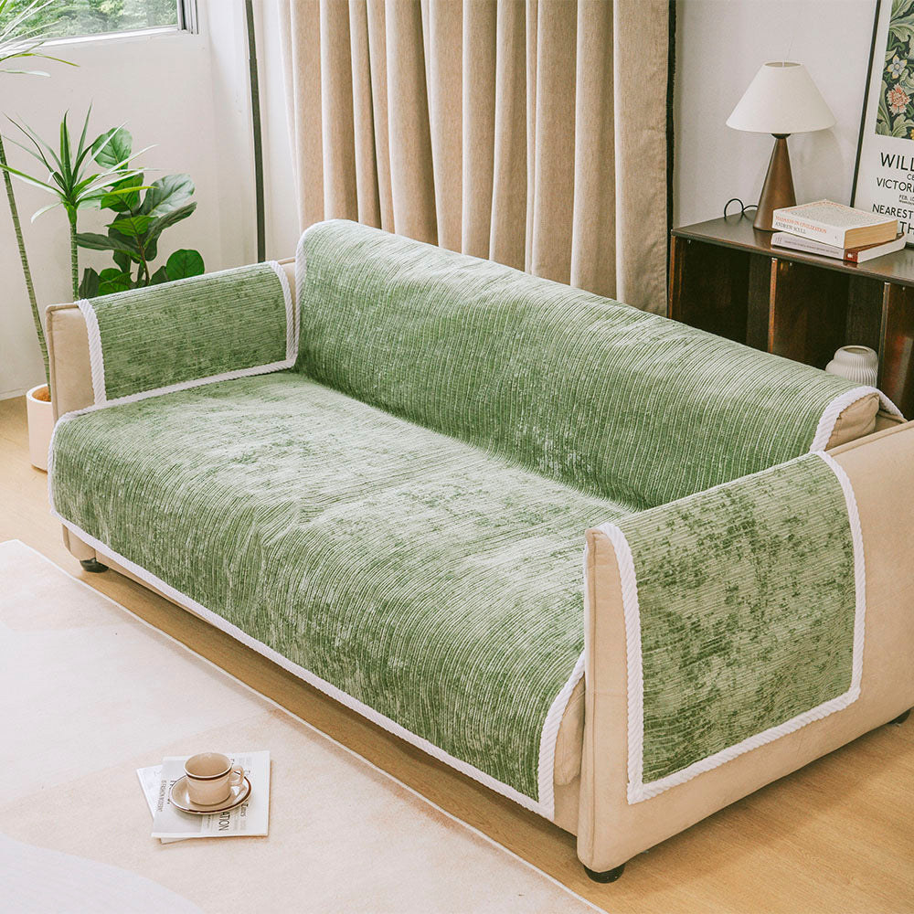 All-Season Anti-Slip Striped Pet Rug Furniture Protector