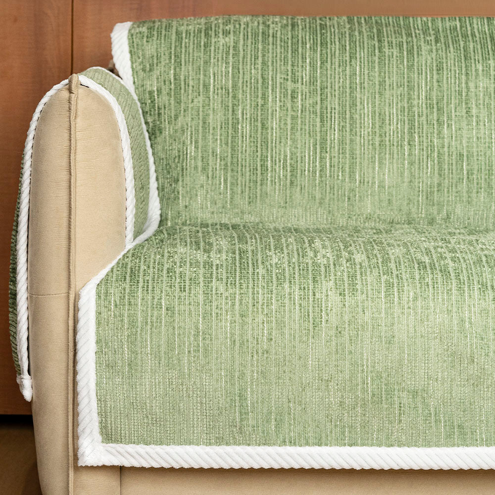 All-Season Anti-Slip Striped Pet Rug Furniture Protector