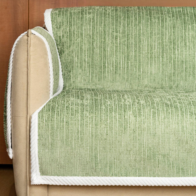 All-Season Anti-Slip Striped Pet Rug Furniture Protector