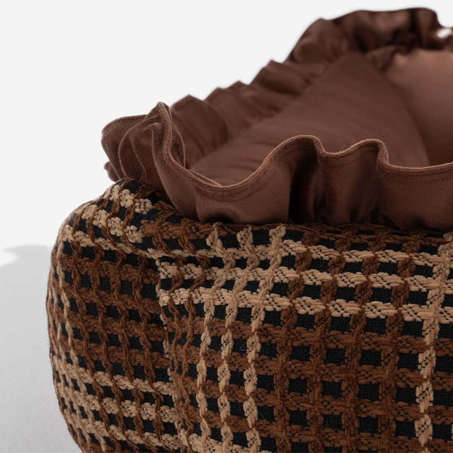 Bliss Bolster Orthopedic Dog Bed Velvet Foam Supportive Design