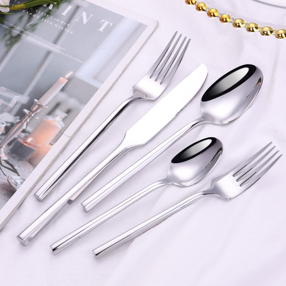  Monarque Silver Luxury Cutlery Set-1