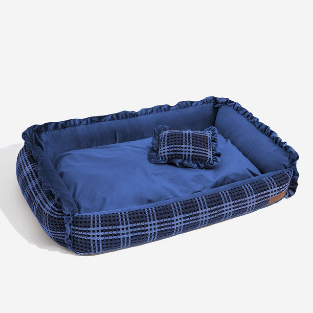 Bliss Bolster Orthopedic Dog Bed Velvet Foam Supportive Design