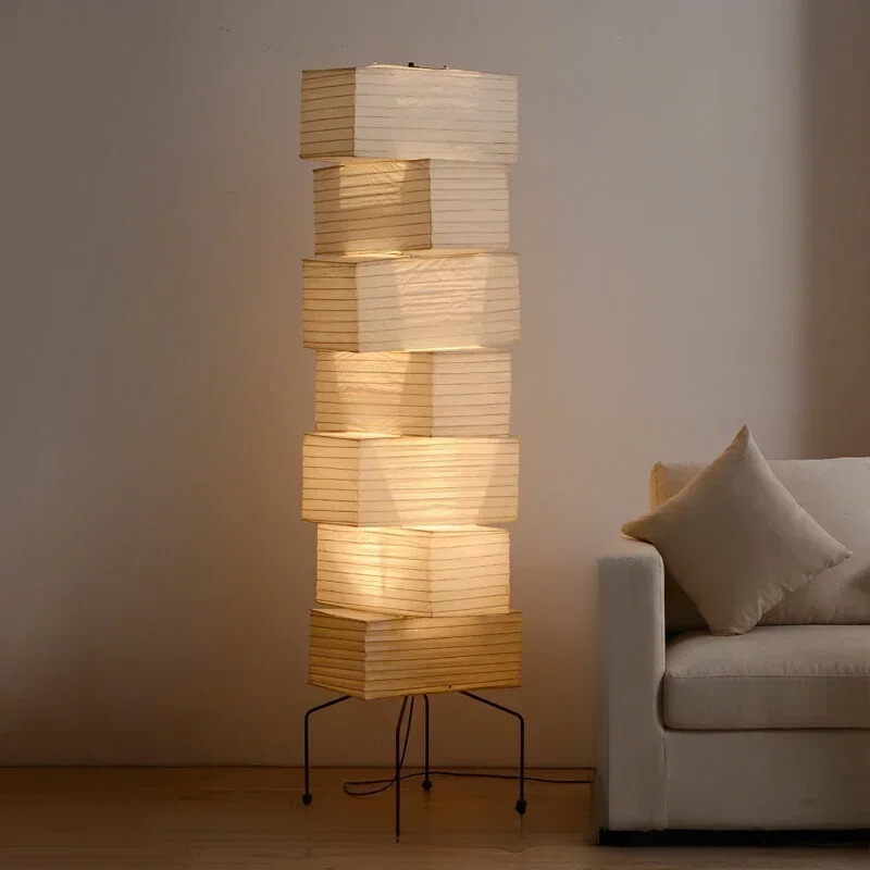 Japanese-Inspired LED Floor Lamp – Elegant, Minimalist Design