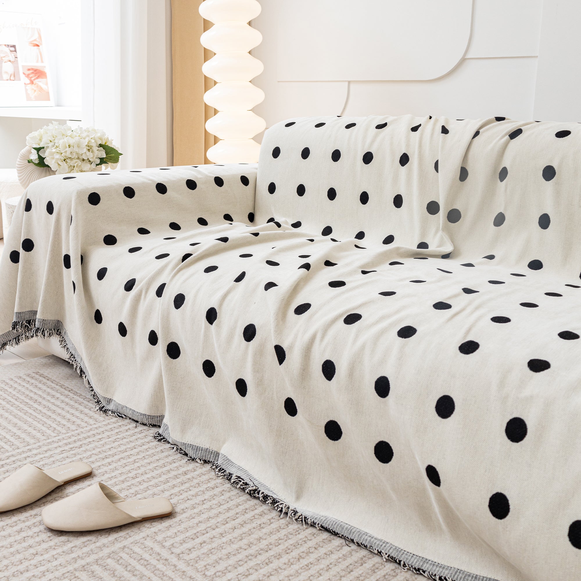 Black Boba Reversible Comfort Sofa  Cover - Modern, Stylish & Durable Sofa Protection