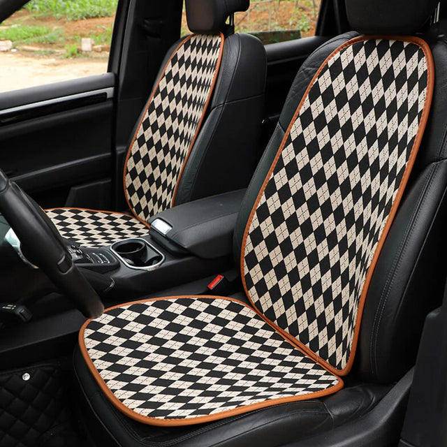 Classic Rhombus Dog Car Seat Cover – Stylish, Durable & Non-Slip