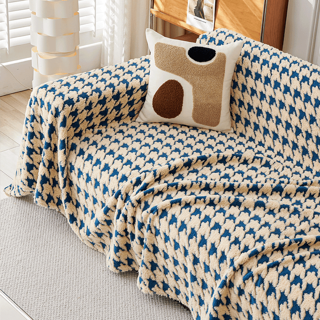 Cozy Houndstooth Sofa Cover  - Modern, Stylish & Durable Sofa Protection
