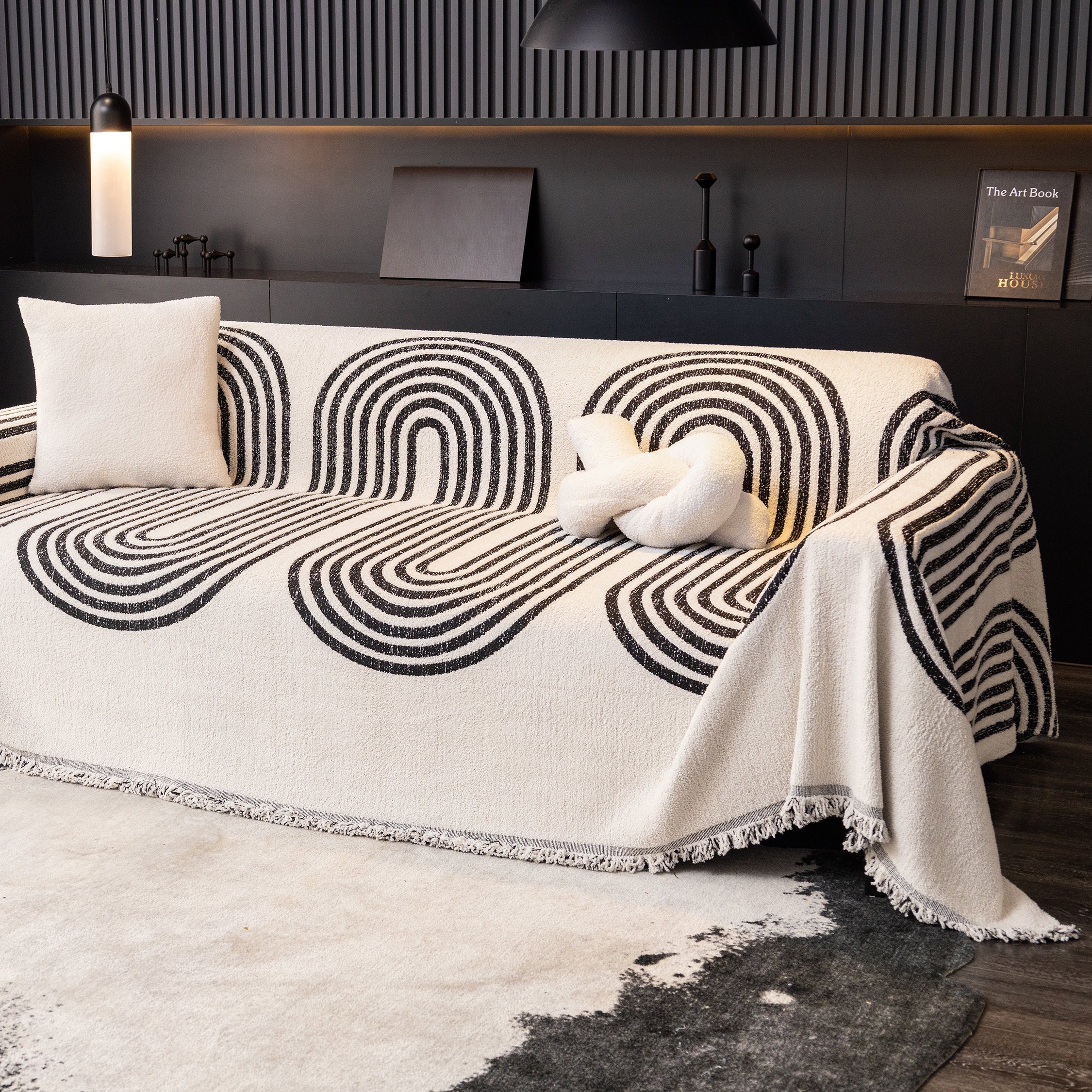 Cozy Winter Arch Sofa Cover - Modern, Stylish & Durable Sofa Protection