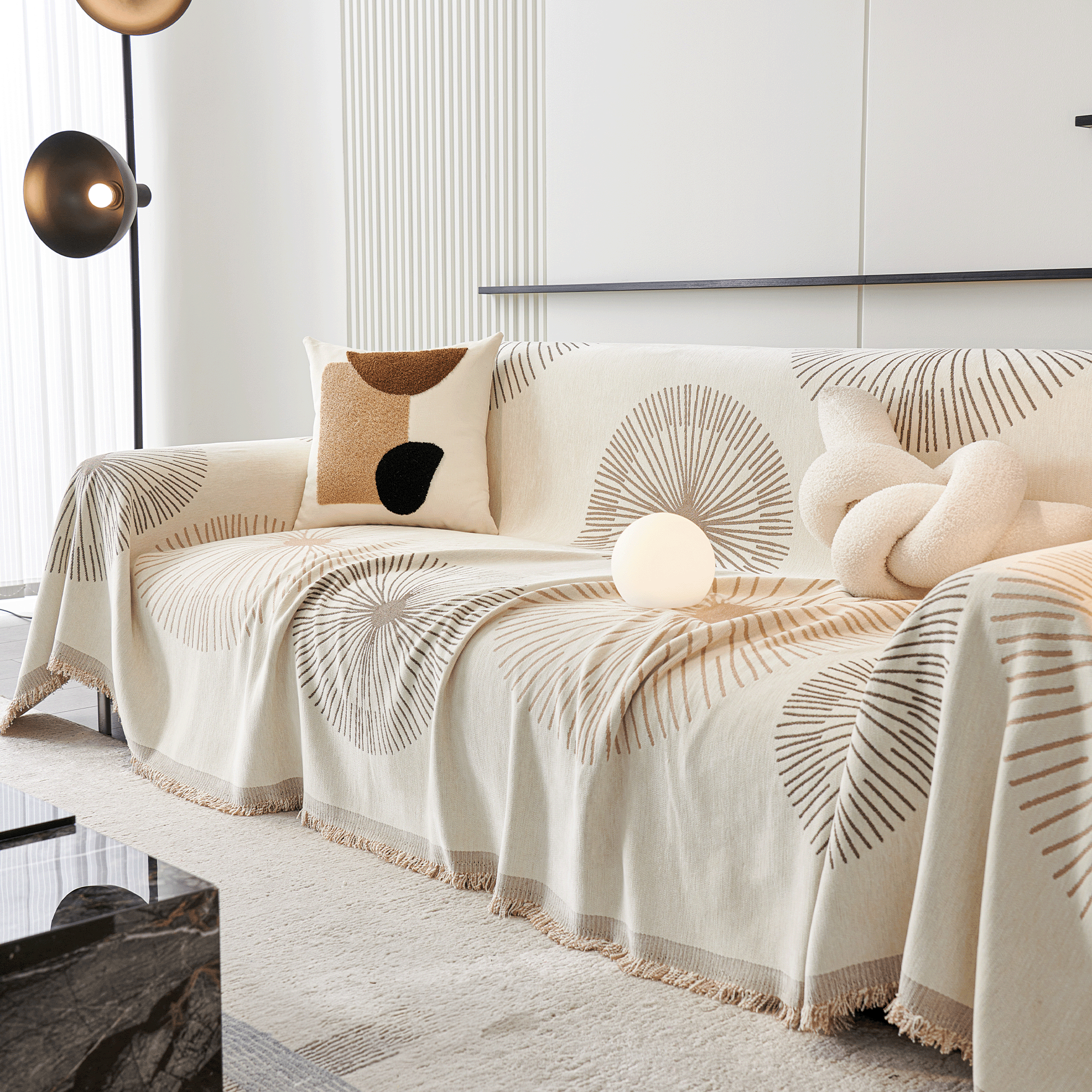 Dandelion Whisper Sofa Cover - Modern, Stylish & Durable Sofa Protection