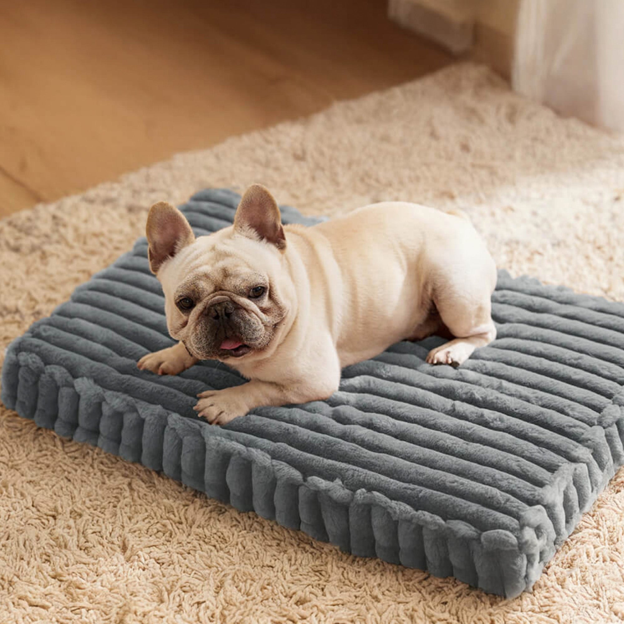 Faux Rabbit Fur Orthopedic Pet Bed Ultra Soft Warm Supportive