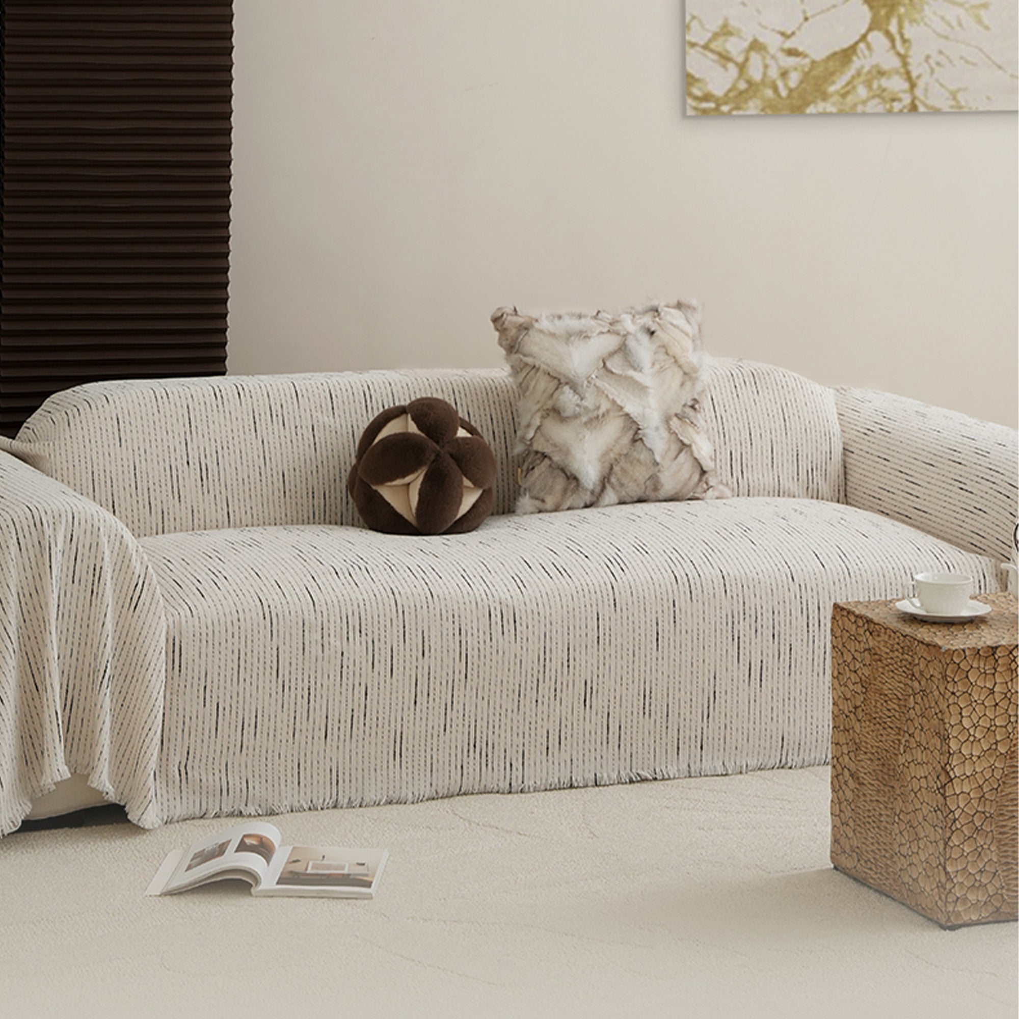 Jacquard Chenille Sofa Cover - Modern, Stylish & Durable Sofa Protection