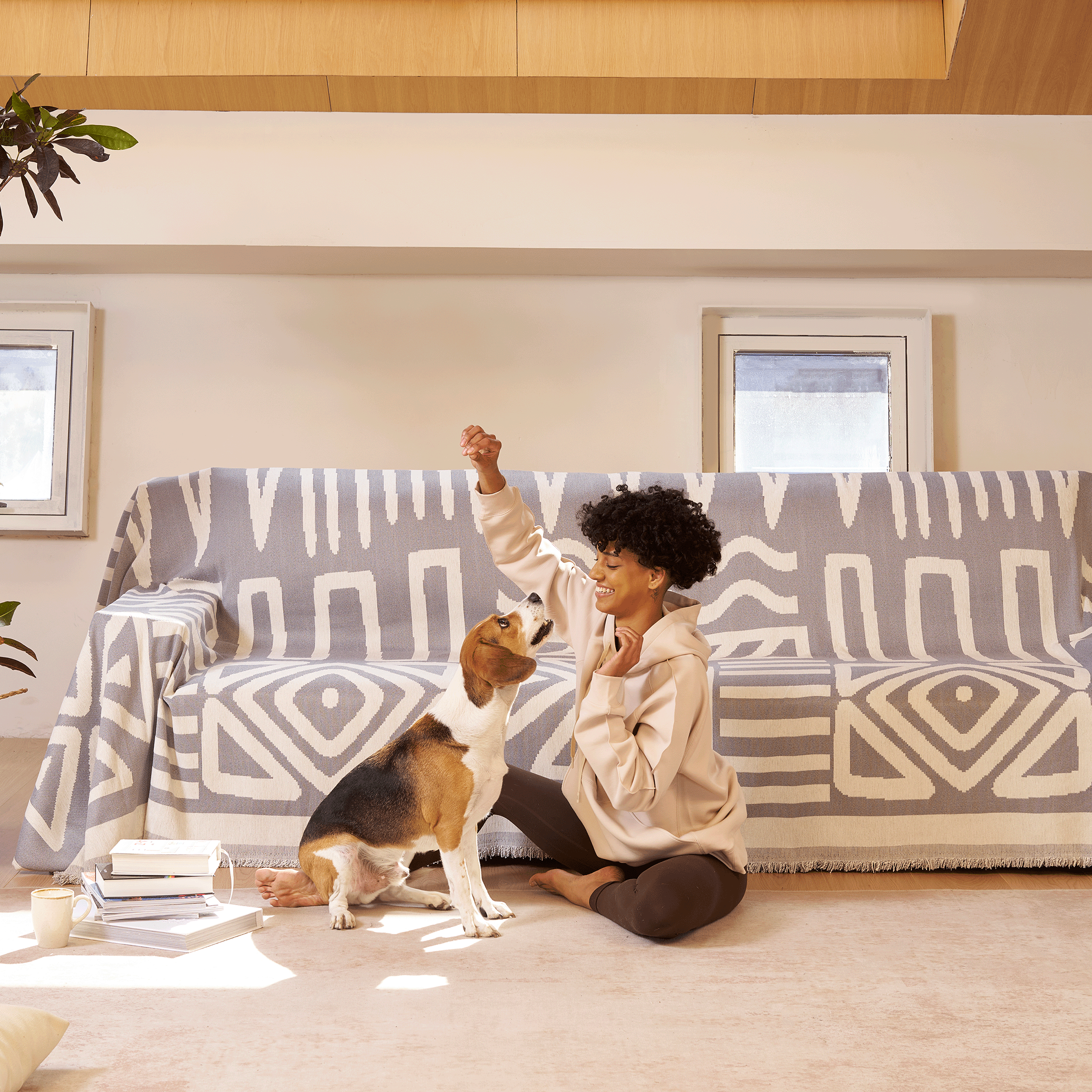 Geometric Boho Style Sofa Cover - Modern, Stylish & Durable Sofa Protection