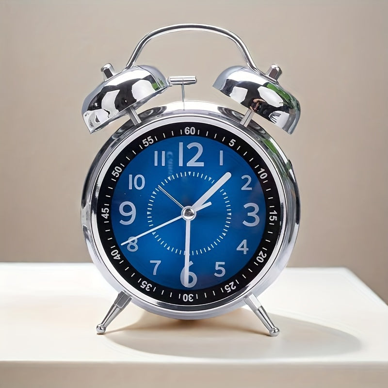 Classic Metal Bell-Top Alarm Clock for Timely Wake-Ups
